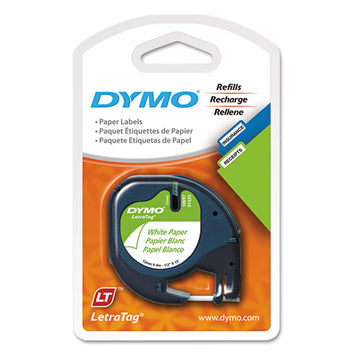 DYMO® Letratag Plastic Label Tape Cassette, 0.5" X 13 Ft, Clear freeshipping - TVN Wholesale